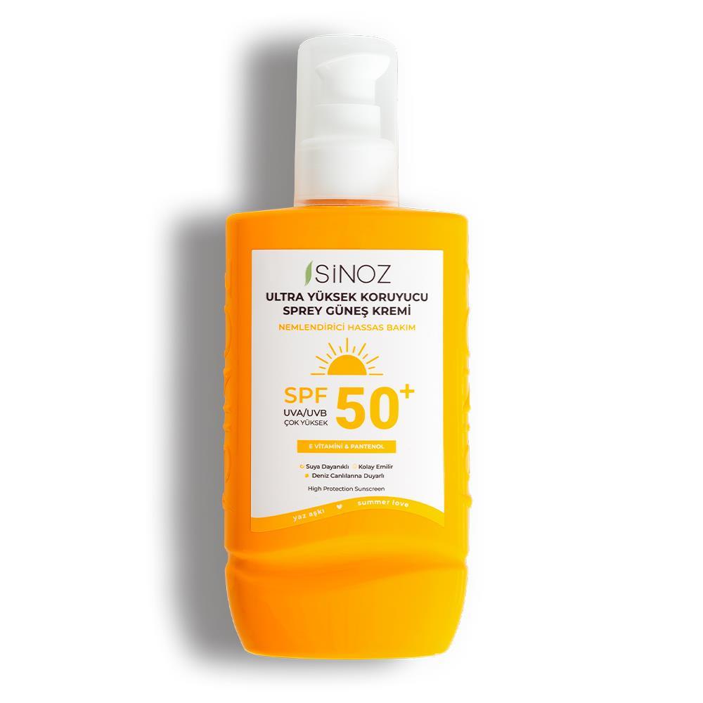 Sinoz SPF 50+ Ultra High Protection Body Sunscreen Spray - Moisturizing Sensitive Care 200 ml