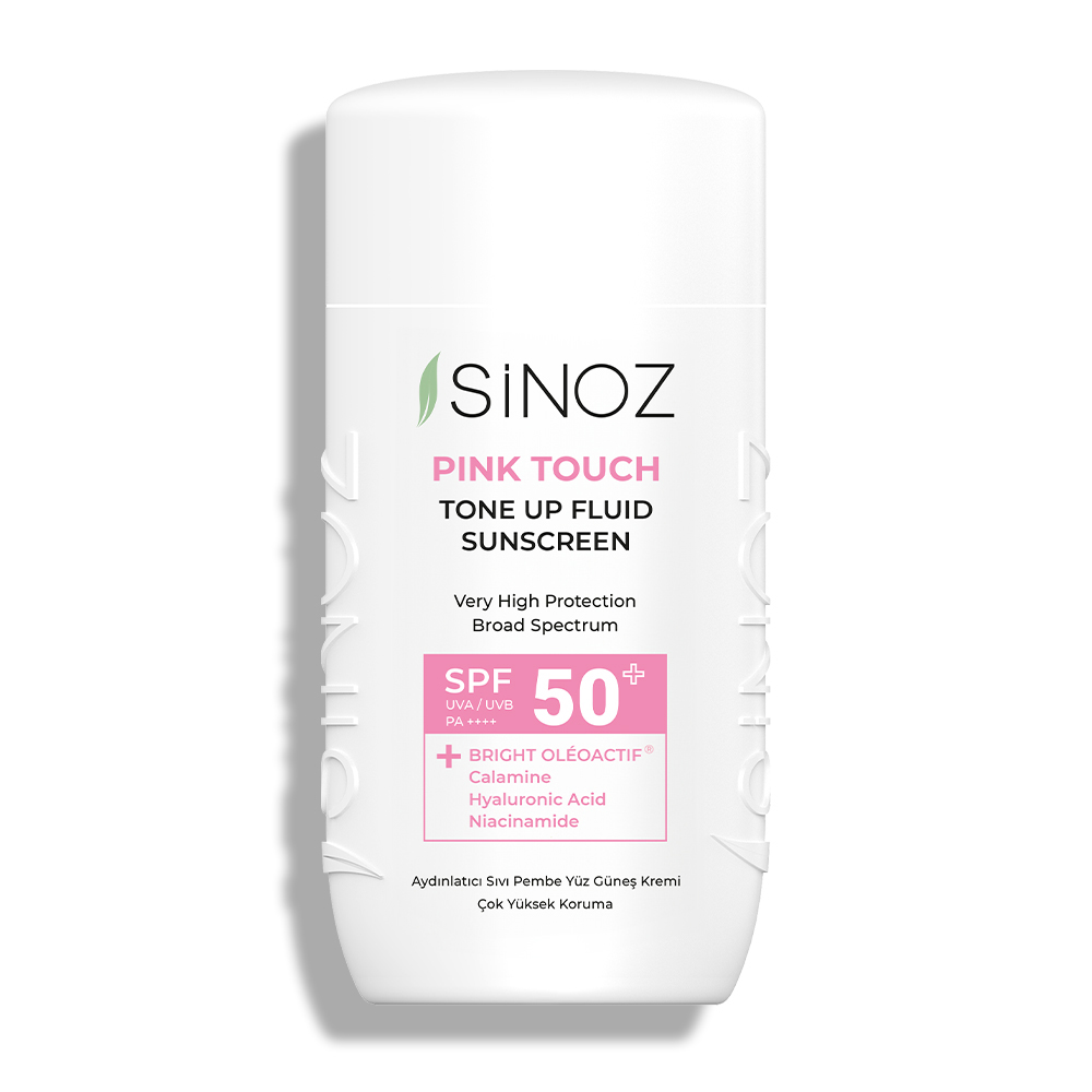 Sinoz Spf50+ Pink Touch Brightening Fluid Sunscreen - Hybrid Formula with Next Generation Sun Filters 50ml