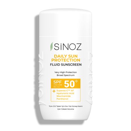 Sinoz Spf50+ Daily Use Fluid Sunscreen - Hybrid Formula with Next Generation Sun Filters 50ml