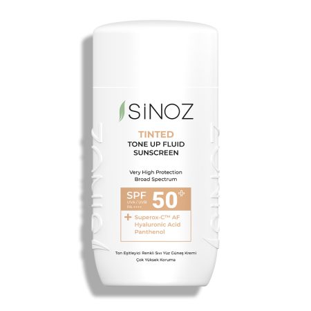 Sinoz Spf50+ Tinted Fluid Sun Cream - Hybrid Formula with New Generation Sun Filters 50ml