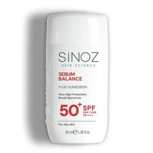 Sinoz Spf50+ Fluid Sunscreen for Oily Skin - Hybrid Formula with New Generation Sun Filters 50ml